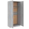 Grey Sonoma Wardrobe | 90x50x200 cm | Chic Storage Solution