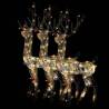 Acrylic Reindeer Christmas Decorations - 3 pcs Multicolour