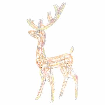 Acrylic Reindeer Christmas Decorations - 3 pcs Multicolour