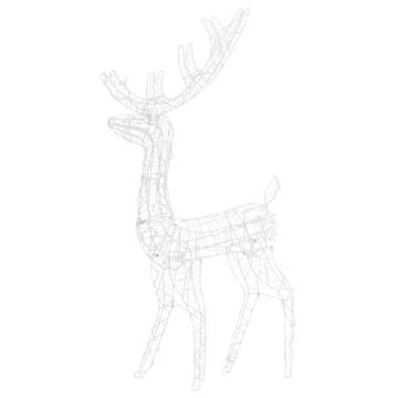 Acrylic Reindeer Christmas Decorations - 3 pcs Multicolour