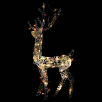 Acrylic Reindeer Christmas Decorations - 3 pcs Multicolour