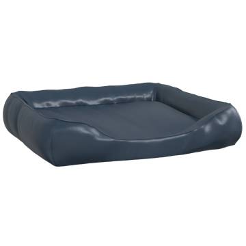 Luxury Dark Blue Dog Bed 105x80 cm - Faux Leather