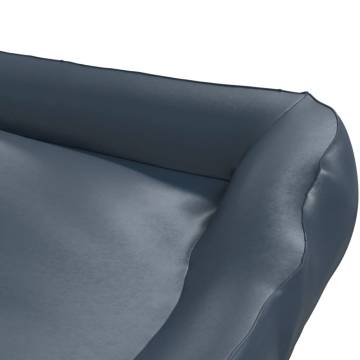 Luxury Dark Blue Dog Bed 105x80 cm - Faux Leather