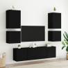 TV Wall Cabinets 2 pcs Black - Space-Saving Solution