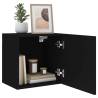 TV Wall Cabinets 2 pcs Black - Space-Saving Solution