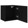 TV Wall Cabinets 2 pcs Black - Space-Saving Solution