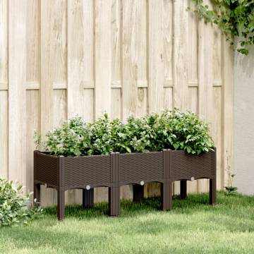 Garden Planter with Legs Brown 120x40x42 cm - HipoMarket