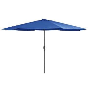 Outdoor Parasol with Metal Pole 400 cm - Azure Blue | HiPo Market