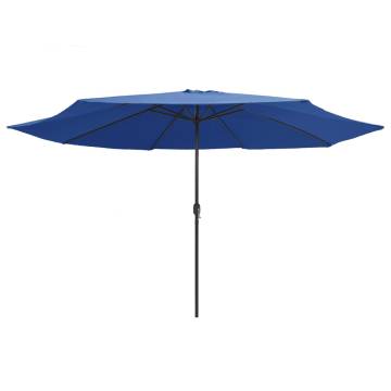 Outdoor Parasol with Metal Pole 400 cm - Azure Blue | HiPo Market