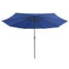 Outdoor Parasol with Metal Pole 400 cm - Azure Blue | HiPo Market