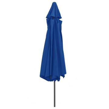 Outdoor Parasol with Metal Pole 400 cm - Azure Blue | HiPo Market