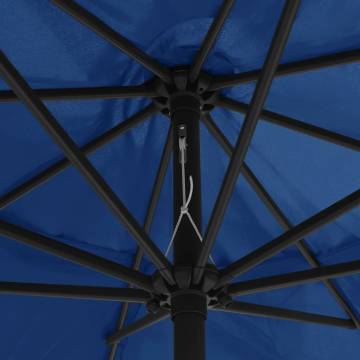 Outdoor Parasol with Metal Pole 400 cm - Azure Blue | HiPo Market