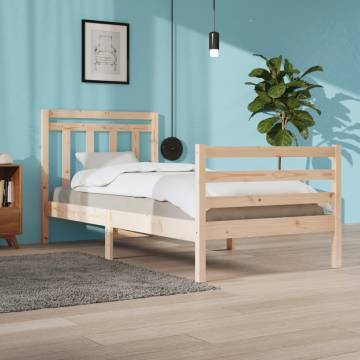 Solid Wood Bed Frame 90x200 cm - Classic Pine Design