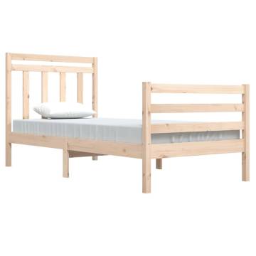 Solid Wood Bed Frame 90x200 cm - Classic Pine Design