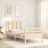 Solid Wood Bed Frame with Headboard 90x200 cm - Hipomarket