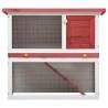 Outdoor Rabbit Hutch - Durable Red Wood for Small Pets