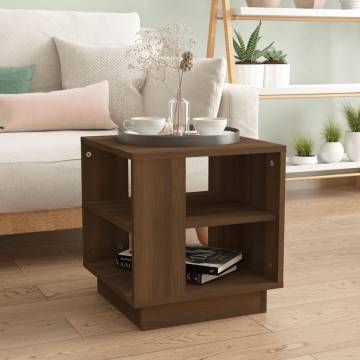 Modern Brown Oak Coffee Table - 40x40x43 cm | HipoMarket