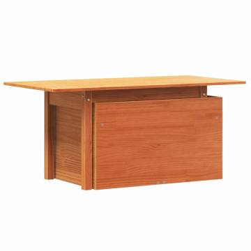 Garden Table Wax Brown - Solid Pine Wood | HipoMarket