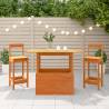 Garden Table Wax Brown - Solid Pine Wood | HipoMarket