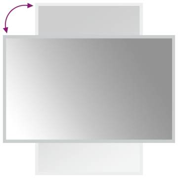 Stylish LED Bathroom Mirror 50x80 cm - Waterproof & Convenient