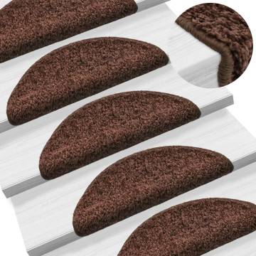 Stair Mats - 5 pcs Brown 56x17 cm | Non-Slip & Washable