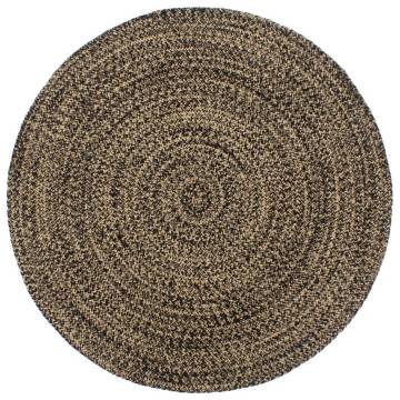 Handmade Jute Rug 240 cm - Black & Brown | HipoMarket