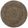 Handmade Rug Jute Black and Brown 240 cm Colour black Diameter 240 cm 