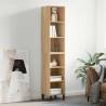 Highboard Sonoma Oak 34.5x32.5x180 cm Engineered Wood Colour sonoma oak Quantity in Package 1 Model 3 shelves 