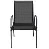 Garden Chairs 2 pcs Steel and Textilene Black - Comfortable & Durable