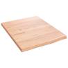 Light Brown Wall Shelf - Treated Solid Oak Wood | HipoMarket