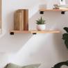 Light Brown Wall Shelf - Treated Solid Oak Wood | HipoMarket