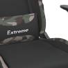 Swivel Gaming Chair with Footrest - Black & Camouflage Fabric