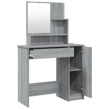 Elegant Grey Sonoma Dressing Table Set - Perfect for Any Bedroom