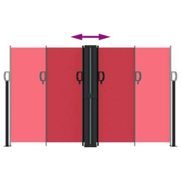 Retractable Side Awning Red 140x1200 cm - Stylish Shade Solution