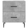 Stylish Concrete Grey Bedside Cabinets - Set of 2