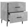 Stylish Concrete Grey Bedside Cabinets - Set of 2