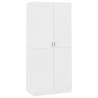 Stylish White 90x52x200 cm Wardrobe - Engineered Wood