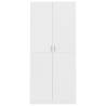 Stylish White 90x52x200 cm Wardrobe - Engineered Wood