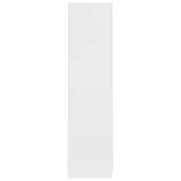 Stylish White 90x52x200 cm Wardrobe - Engineered Wood