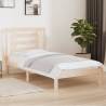 Bed Frame Solid Wood Pine 90x200 cm Colour natural Size 90 x 200 cm 