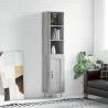 Highboard Grey Sonoma 34.5x34x180 cm Engineered Wood Colour grey sonoma Quantity in Package 1 Model 1 wood door 