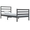 Grey Solid Wood Pine Bed Frame 90x200 cm | HipoMarket