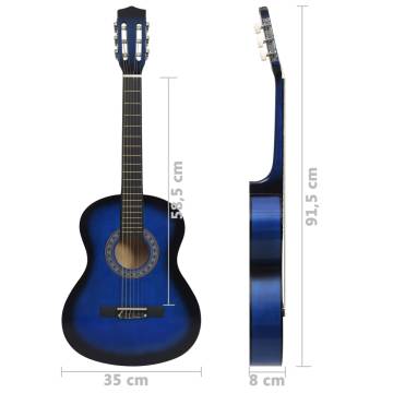 Classical Guitar for Beginners & Kids - Blue 3/4 (36")