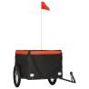 Bike Trailer Black and Orange - Heavy Duty 45 kg Iron Cargo