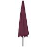 Outdoor Parasol with LED Lights - 400 cm Bordeaux Red