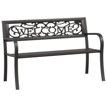 Garden Bench 125 cm Steel Black - Stylish & Durable