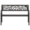 Garden Bench 125 cm Steel Black - Stylish & Durable