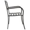 Garden Bench 125 cm Steel Black - Stylish & Durable