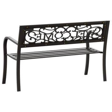 Garden Bench 125 cm Steel Black - Stylish & Durable