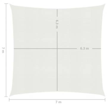 Sunshade Sail 160 g/m² White 7x7 m HDPE - HipoMarket